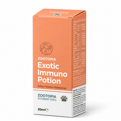 Kuş, Hamster, Tavşan ve Su Kaplumbağaları için Bağışıklık Sistemi Desteği - Zootopia Exotic Immuno Potion 20 ml