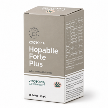 Kedi ve Köpek Zootopia Hepabile Forte Plus - Karaciğer ve Safra Destekleyici 1 gr x 60 = 60gr